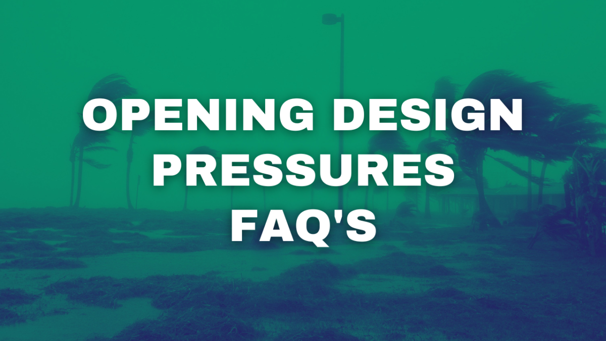 Opening Design Pressures FAQ's
